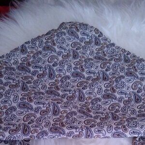 Tan Paisley Print Scarf